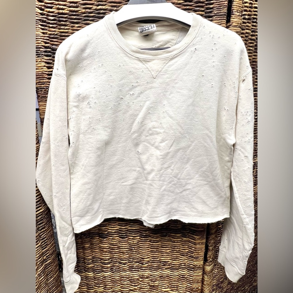 Totally Blown- Joshua Tree, Shotgundistressed-‎ Stylish Cream Sweatshirt, Small